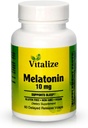 Dukungan Vitalisasi Sleep: 10mg Melonatin & Vitamin B6 Enhanced Formula 124; Fast Absorpsi 124; Deep Sleep & Imune Boost 12.4; Vegan, Gluten- Free, Non-GMO (60 Count)