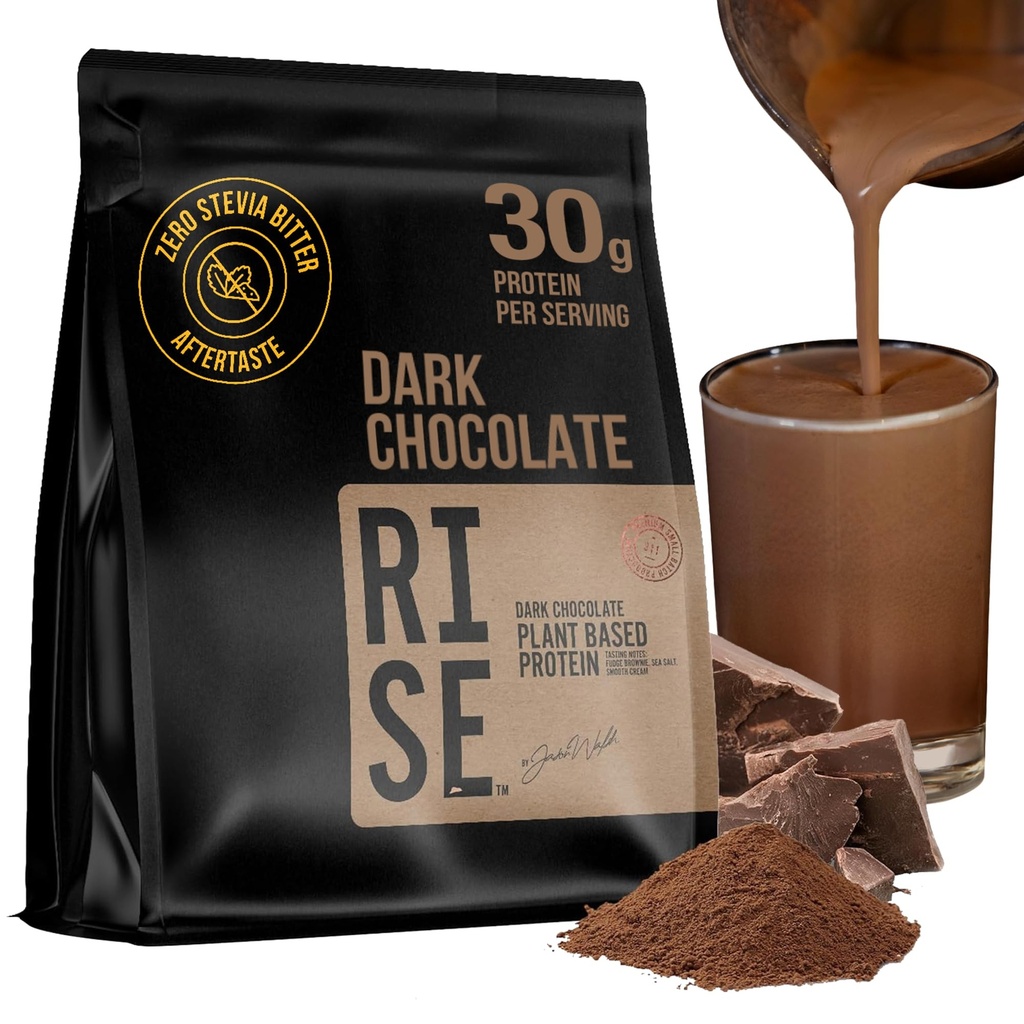Plant-Based Protein Powder for Men and Women - 30g Complete Plant Protein dan 3g Leucine, Zero Bloat, Gourmet Cocoa, Smooth Texture, Dark Chocolate, 15 Servings