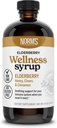 Norm 's Farms Wellness Black Elderberry Syrup dengan Honey, Cinnamon & Cloves - Made in USA, Natural Ammune Support, No Alkohol atau Fillers, Gluten- Free, Non-GMO, Vegan, Murni Elderberry Juice Syrup - 8 Oz