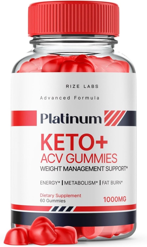 Rize lab Platinum Keto AVC Gummies for Advanced Weight Loss, Supplement for Maximum Strength Gomitas (60 Gummies)
