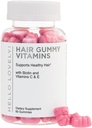 Gumne Rambut Vitamin - Biotin 5000 mcg dengan Vitamin E, C & Zinc, Perkembangan Rambut untuk Perempuan & Pria - Lebih kuat, Rambut Cantik, Skin & Nails Tambahan, Non-GMO & Gluten-Free - 60 Gummy Bears