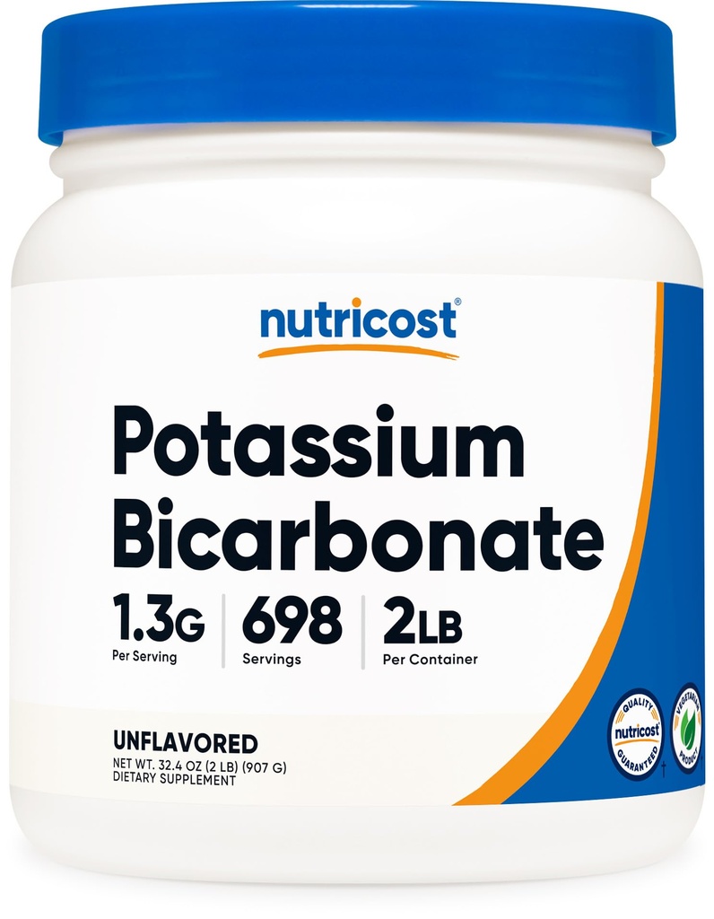 Nutricost Potasium Bikarbonat Powder 2 LB - Gluten Free, Non- GMO