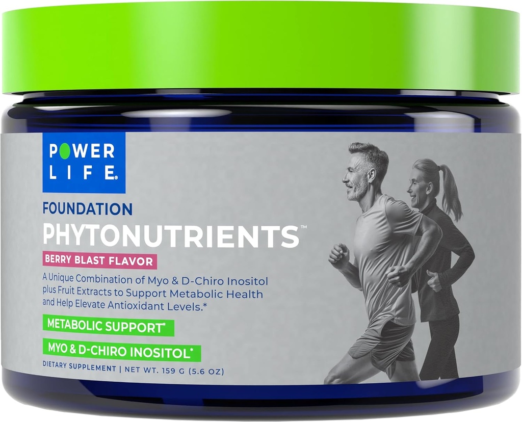 POWERLIFE - Foundation Phytonutrients - Myo- Inositol & D- Chiro- Inositol powder dengan Beet Root, Coconut Water & Antioksidant Rich Super Fruits - 30 Servings