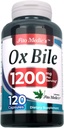 Lab - Bile Salts, Ox Bile, 1200 mg per Serving, 120 Kapten Digeptical Enzymes Suplemen, Ox Bile Suplemen.