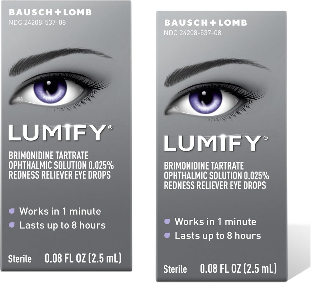 LUMIFY Reliever Eye Drops 0.08 lf oz (2.5 mL) Pack 2