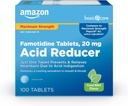 Basic Care Fomotidine 20mg Cool Mint Tablet, 100 Count, White