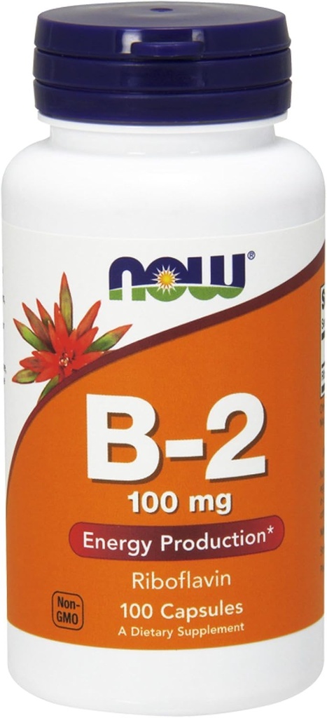 Sekarang Vitamin B-2 (riboflavin) 100mg, 100 Capsules (Paket 3)