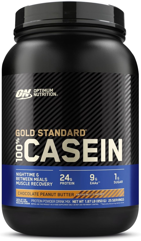 Optimum Nutrition Gold Standard 100% Mivault Casein Powder, Slow Digesting, Helling Keep You Full, Overnight Muscle Recovery, Chocolate Peanut Butter, 1.87 Pound (Packaging May Wary)