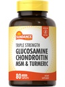 Sundance Glucosamin Chondroitin dengan MSM dan Turmeric 124; 80 Caplets 144; Triple Power Formula 126; Non-GMO dan Gluten Free Suplemen