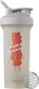 BlenderBottle Just for Fun Classic V2 Shaker Bottle Perfect for Protein Shakes and Pre Workout, 28- Ounce, What 's Shakin'