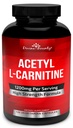 Divine Bounty Acetyl L- Carnitine Capsules 1200 mg Per Serving - L Carnitine Suplemen 120 Vegetarian Capsules