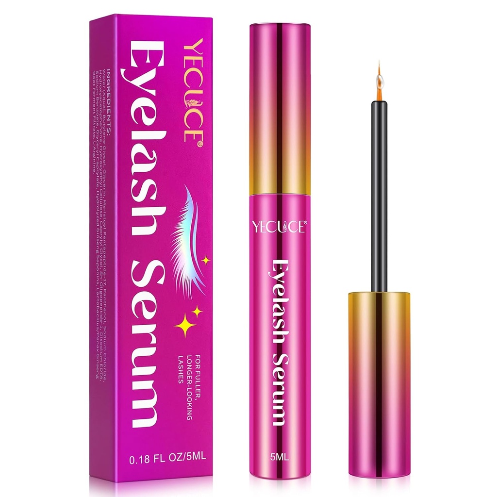 Lash Serum, 5ML Lash Serum untuk Eyelash Growth, Premium Eyelash Growth Serum untuk Longer, Fuller, and Thicker Lashes, Boost Lash Growth Serum: Unroil the Power of Nature for Mesmerizing Lashes