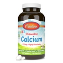 Carlson - Kid 's Kalsium Chewable, 250 mg, Sangat Absorbable, Bone & Teeth Dukung, Optimal Wellness, Natural Vanilla Flavor, 120 Tablet