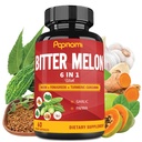 Bitter Organik Melon Extract Capsules - 60 Pills 2 Bulan - Combinted Neem, Fenugreek, Curcumin, Garlic & Papaya