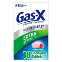 GAS-X Ekstra Kekuatan Dapat Disajikan Gas Relief Tablet dengan Simethacone 125 mg, Cherry - 18 Count