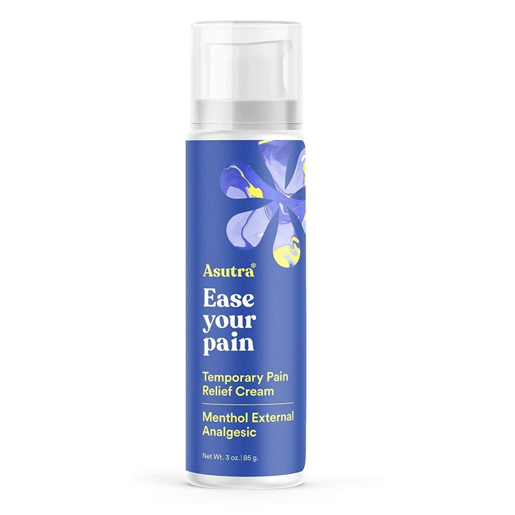 Cream Relief ASUTRA, 3 oz - Sention Cooling, Temporary Relief from Muscle Discomfort and Soreness, 4% Menthol, Arnica Montana, and Dimetil Sulfone (MSM)