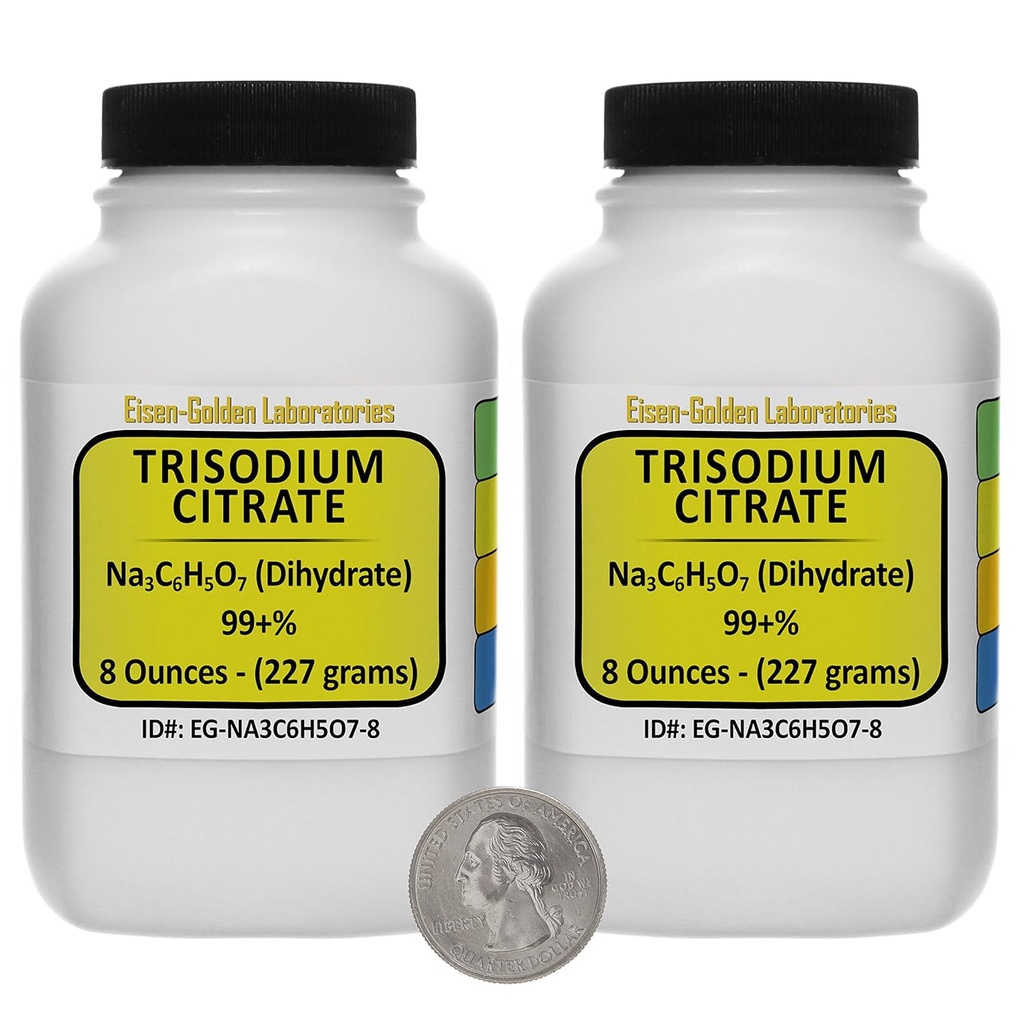 Trinatrium Citrate [Na3C6H5O7] 99 +% USP Tingkat Powder 1 Lb dalam Two Space- Saver Bottles