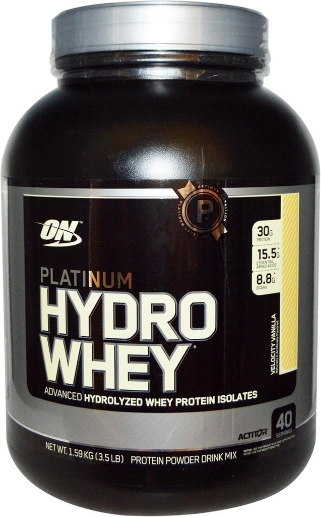 Optimum Nutition 100% Platinum Hydro Whey Velocity Vanilla 3.5lb Protein