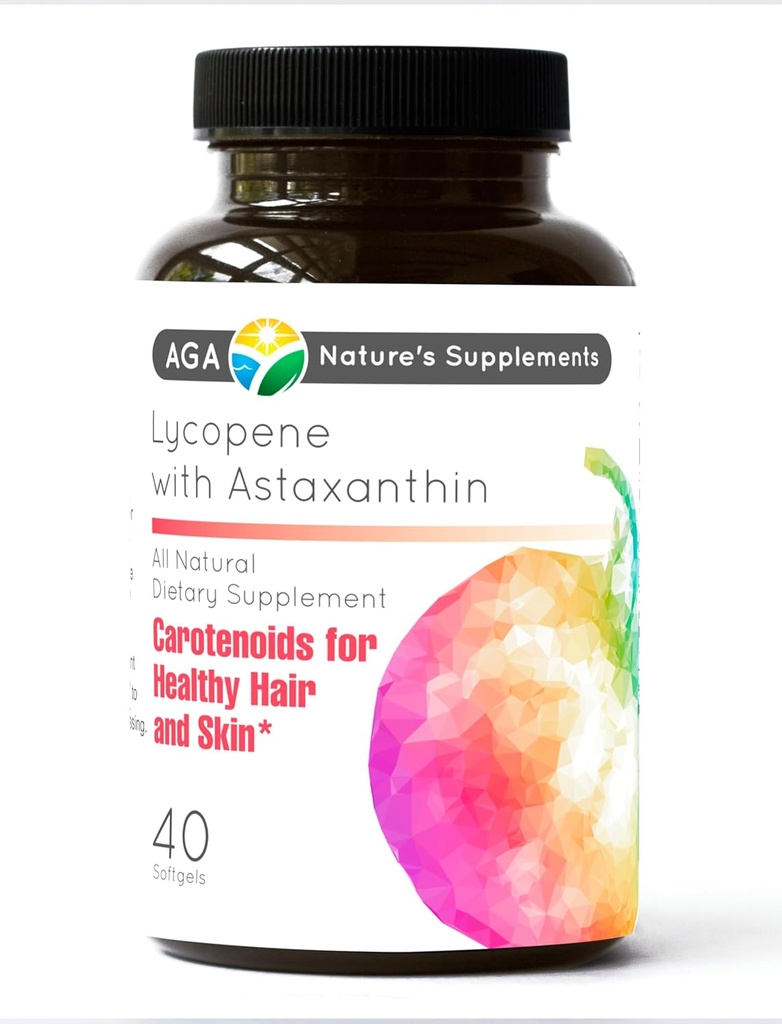 AGA Nature 's Suplemen Lycopene dengan Astaxanthin 40 Softgels