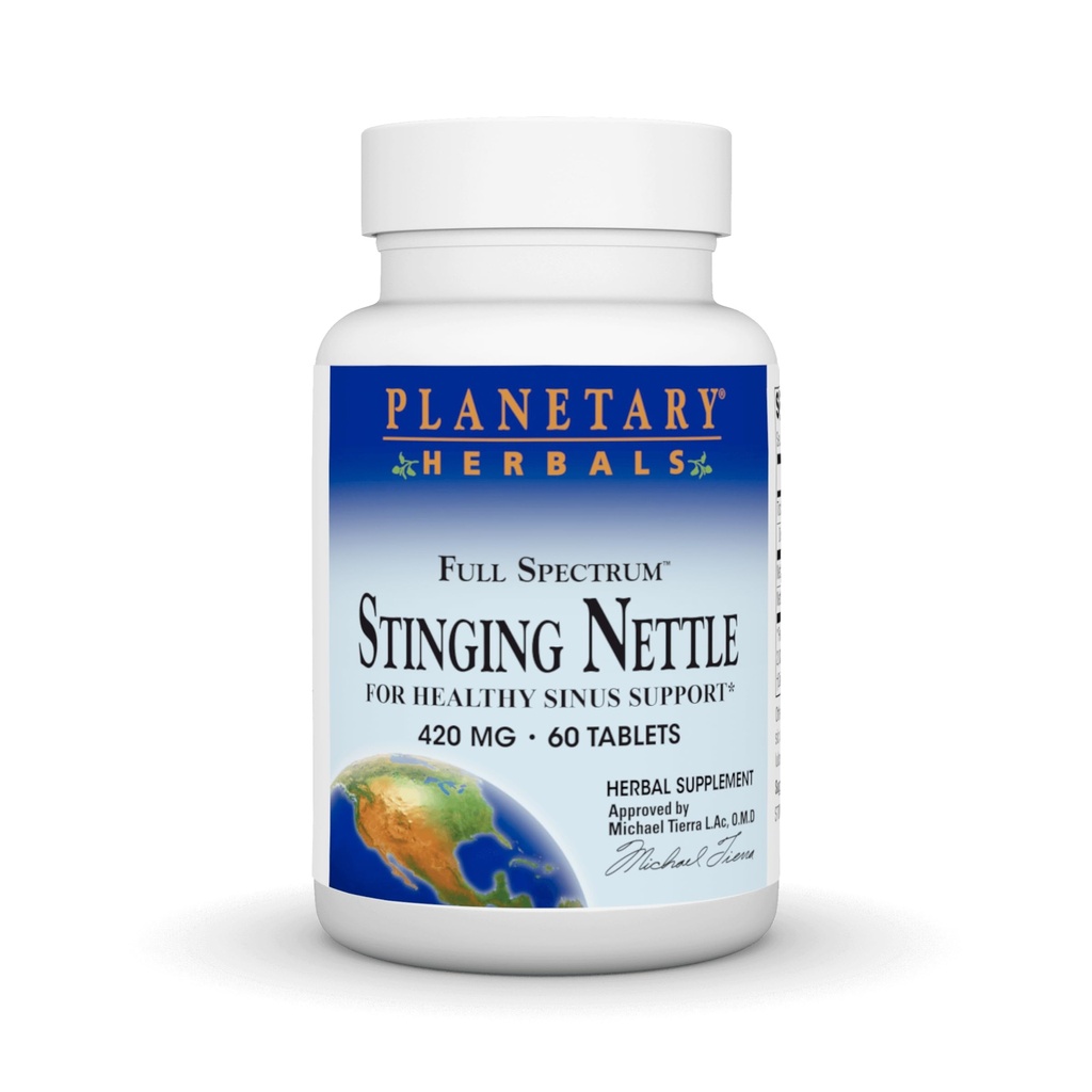 Planetary Herbals Full Spectrum Stinging Nettles, for Healthy Sinus Support * 420mg - 60 tablet