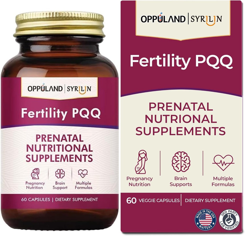 Fertility PQ-Prenatal Suplemen Nuterasi-Mendukung Kesehatan Prenatal, Kepandaian Wells- 60 Capsules