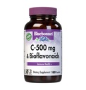 Bluebonnet Nutrition C-500 mg Plus Bioflavonoid Caplet, Vitamin C 500 mg, Citrus Bioflavonoid 250 mg, untuk Imune Health, Soy Free, Gluten Free, Non-GMO, Kosher, Dairy Free, Vegan, 180 Caplets