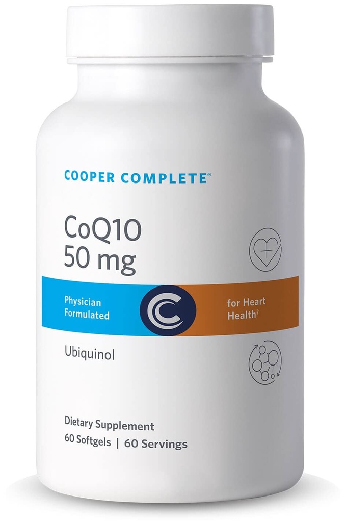 Cooper Lengkap - CoQ10 50 mg - CoEnzyme10 Ubiquinol Tambahan - 60 Softgels per Botol. Kemas 2