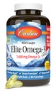 Carlson - Elite Omega-3 Gems, 1600 mg Omega- 3 Acids Gendut termasuk EPA dan DHA, Norwegia, Wild- Caught Fish Oil Sumpable Omega 3 Fish Oil Capsules, Lemon, 130 Softgels