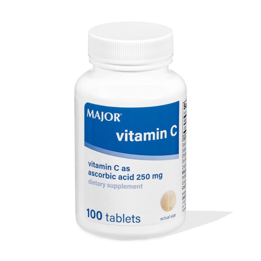MAJOR Vitamin C 250 Mg - Tambahan Dieter - 100 Tablet (1 Pack)