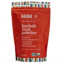 KAIBAE Premium Organic Baobab Powder I Prebiotic Gut Health, Intermittent Fasting, Imunity, Hydration 124; Vitamin C, Polyphenol, Minironel 124; Persediaan Fiber 124; 8 oz.
