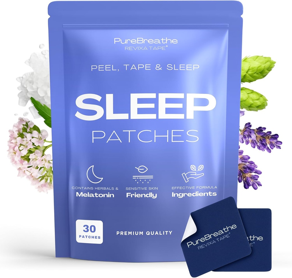 Premium Sleep Patch untuk Dewasa - 30 Pack 124; Ekstra Kekuatan Melatonin Patches Dengan L- Theanine & Ashwagandha - Sleeping Patch For Restful Nights, Skin- Friendly & Comfortable - Fast-Acting, Long- Lasting