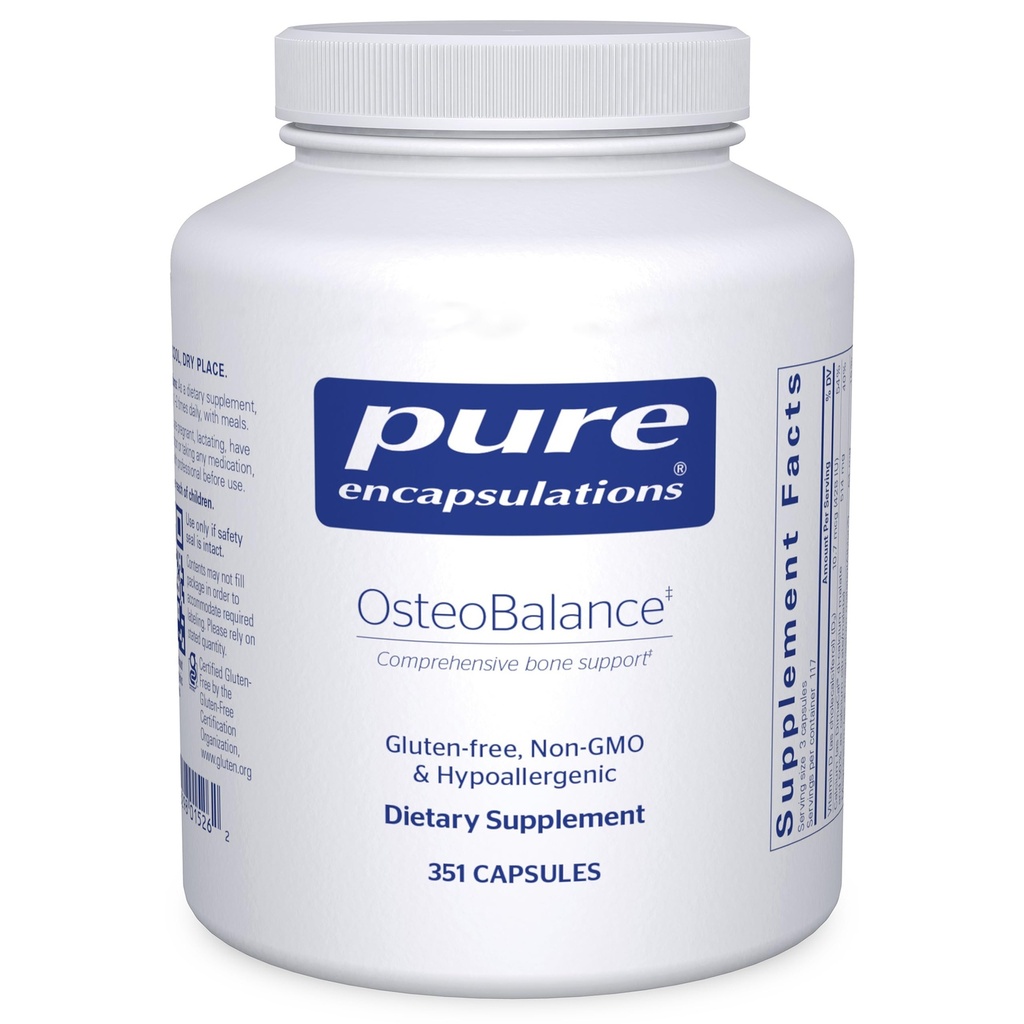 Penambahan Murni Osteobalance 124; Suplemen Hipoalergenik untuk Absorpsi Procetic Calcium dan Enhance Heallean Bone Mineralization * 124; 351 Capsules