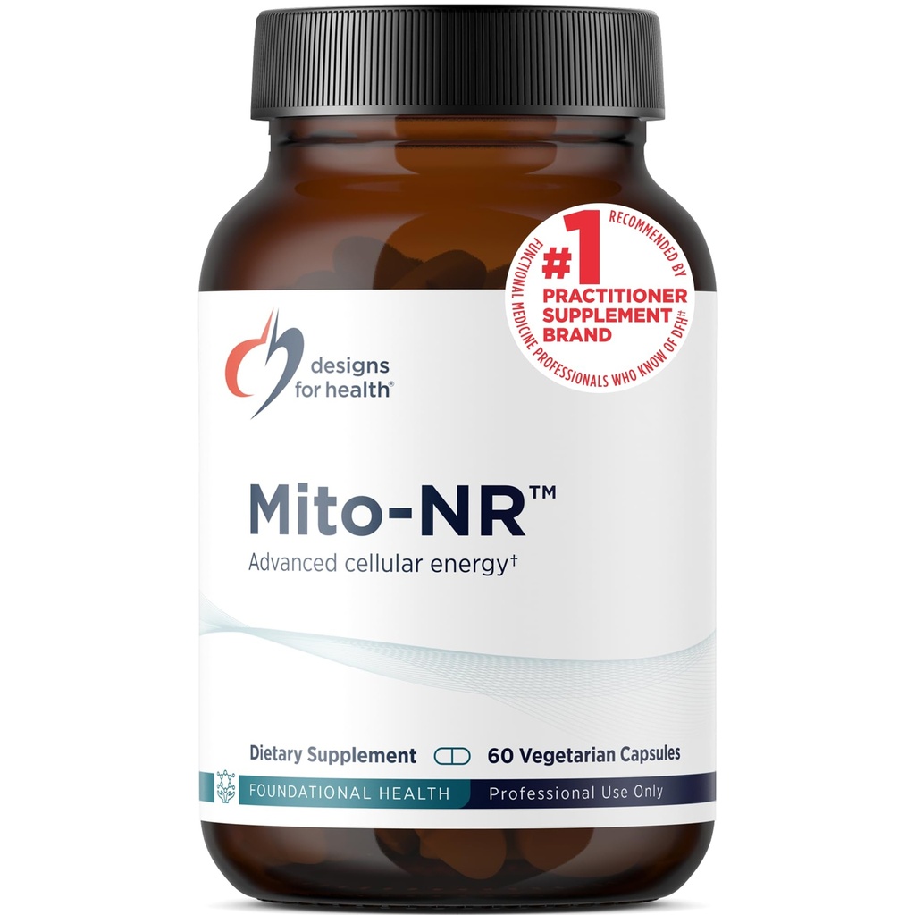Desain untuk Kesehatan Mito-NR - Nicolingide Riboside (Tambahan NAD) dengan COQ10 + Trans Geranylgeraniol - NR + GG Suplemen untuk Dukungan Kesehatan Sel Mitokondrial (60 Capsules)