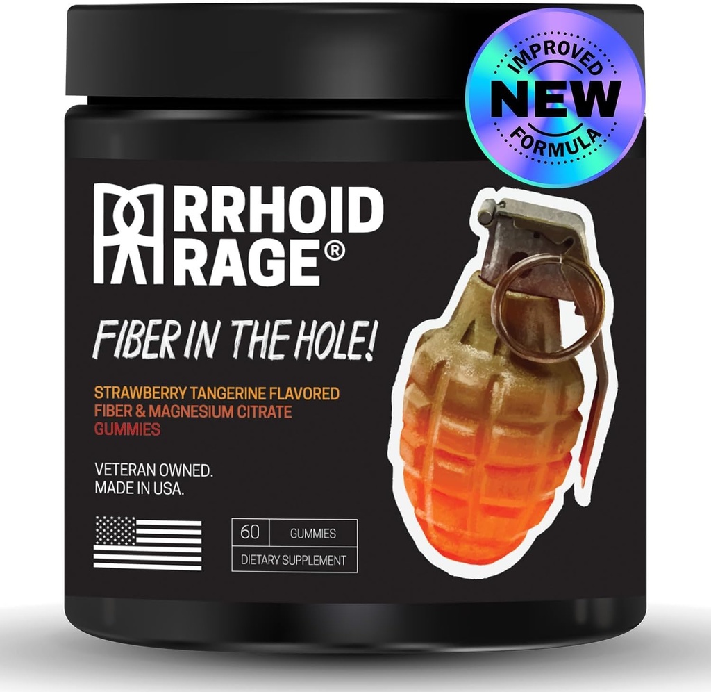 Fiber and Magnesium Gummies, Made in USA, Supports Digetical Heemorhoids, Helling Prevents Hebrihoids, Has both Soluble and Insoluble Fiber, 60 ct (1)