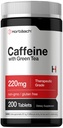 Horbäach Caffeine Pil 200mg 124; dengan Teh Hijau 124; 200 Tablet; 124; Vegetarian, Non-GMO & Gluten Bebas