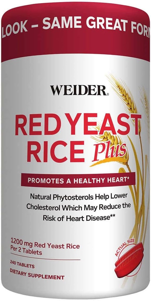 Weider Red Yeast Rice Plus 1200 mg, 240 tablet