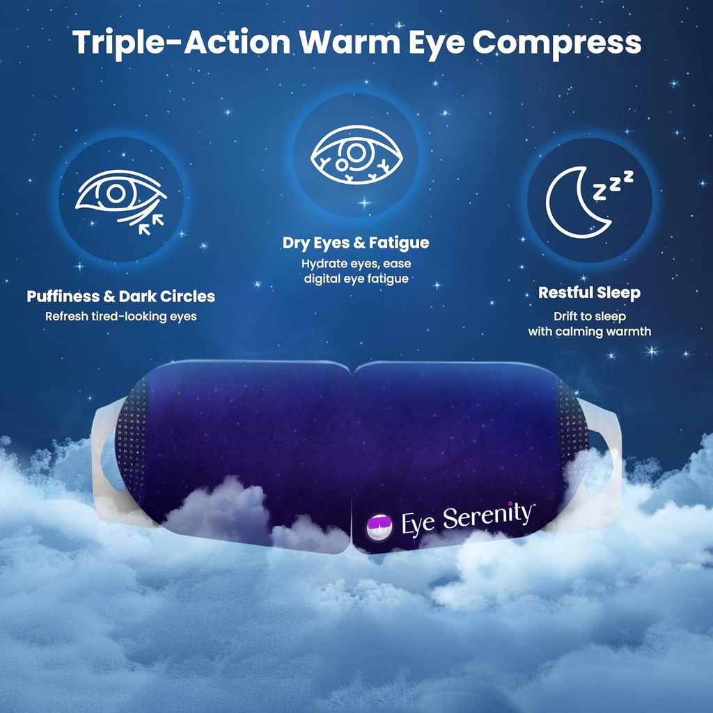 Steam Eye Mask Self - Haating Hangat Compress untuk Dry Eye, Fast Relief untuk Stye, Puffy Sensitive Eyes