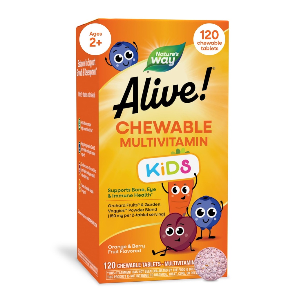Hidup! Anak-anak MultiVitamin Chewable - 120 Tablet Chewable oleh Nature 's Way