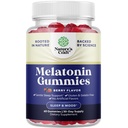 Melonalin 5mg Natural - Gelatin Free and Halal Melatonin Gummies 5mg Sleep Suplemen untuk Orang Dewasa - Berry Sleep Gummies untuk Orang Dewasa Tidur Lebih cepat dengan Natural Flavors dan Warna 60ct