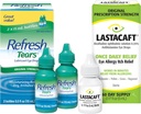 Bundle of Refresh Tears Lubricant Eye Drops, 2 Count (Pack of 1) + Lastaburft Once Daily Eye Allergy Itch Relief Drops, 60 Day Suply, 0.17 Fl Oz (Pack of 1)