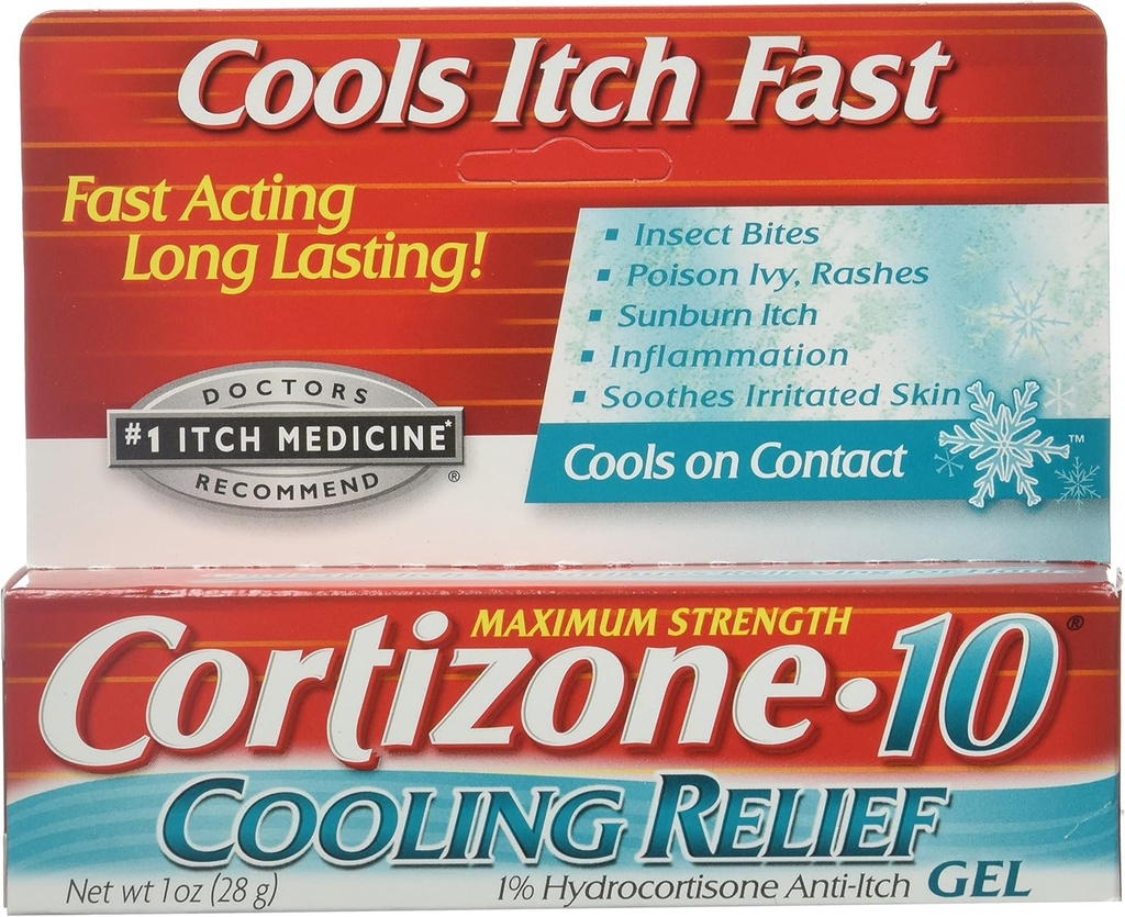 Cortizone - 10 Pendingin Bantuan Anti- Itch Gel 1 oz (Paket 3)