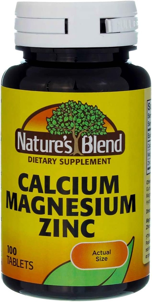 Nature 's Blend Calcium Magnesium Zinc, 100 Tablet (Paket 3)