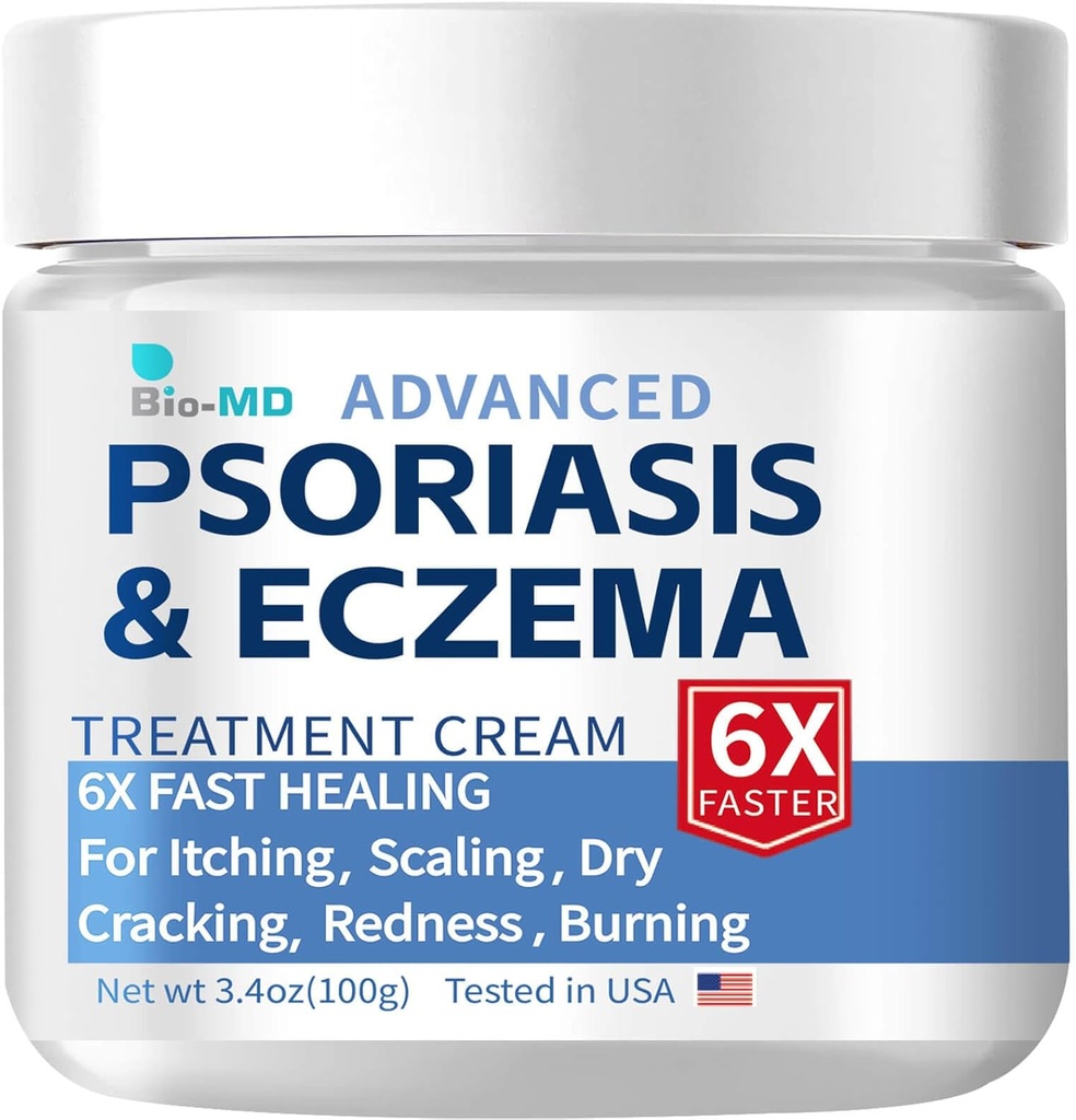 Bio-MD Psoriasis Eczema Cream, Eczema Cream for Dewasa, Extra Power Control Reaccection, Relieve Symptom of Resistant, Efektif untuk Sebordeciic Dermatitis, Tretment Folliculitis