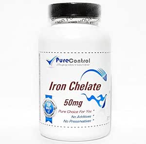 Iron Chelate 50mg / / 200 Capsules / / Pure / / oleh Suplemen PureControl