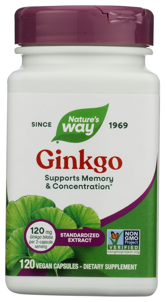 Jalur Alam Premium Ekstrak Ginkgo, Memory dan Konsentrasi *, 120 Kapsul