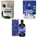 Powder Jungle Ultimate Men 's Health & Wellness Bundle: 5oz Tonkat Ali Powder, 5oz Wild Blueberry powder & 3.4oz Organic Bilberry Liquid Extract - Premium Suplemen untuk Drive, Passion, Etisight