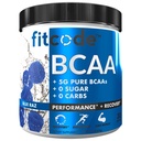 Fitcode Ultra Premium BCAAs dengan 5G of Pure BCAAs dengan Proven 2: 1 Rasio Acids Amino untuk Membantu Pemasyarakatan Post Workout, Lean Muscle Growth, Endurance, 30 Pelayan (Blue Raz)