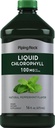 Piping Rock Liquid Chlorofil 100mg 124; 16 oz 124; Mint Flavor 124; untuk Perempuan & Men 124; Vegan, Non- GMO, dan Gluten Free Formula
