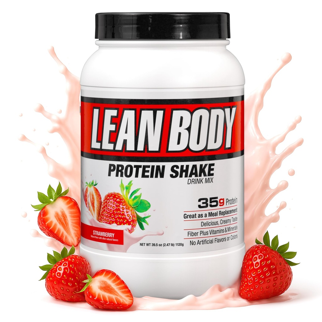 Nutrition Labrada Lean Body Hi- Protein Shake, Strawberry, 2.47- Pound Tub Strawberry PACKAGING MUNGKIN VARY