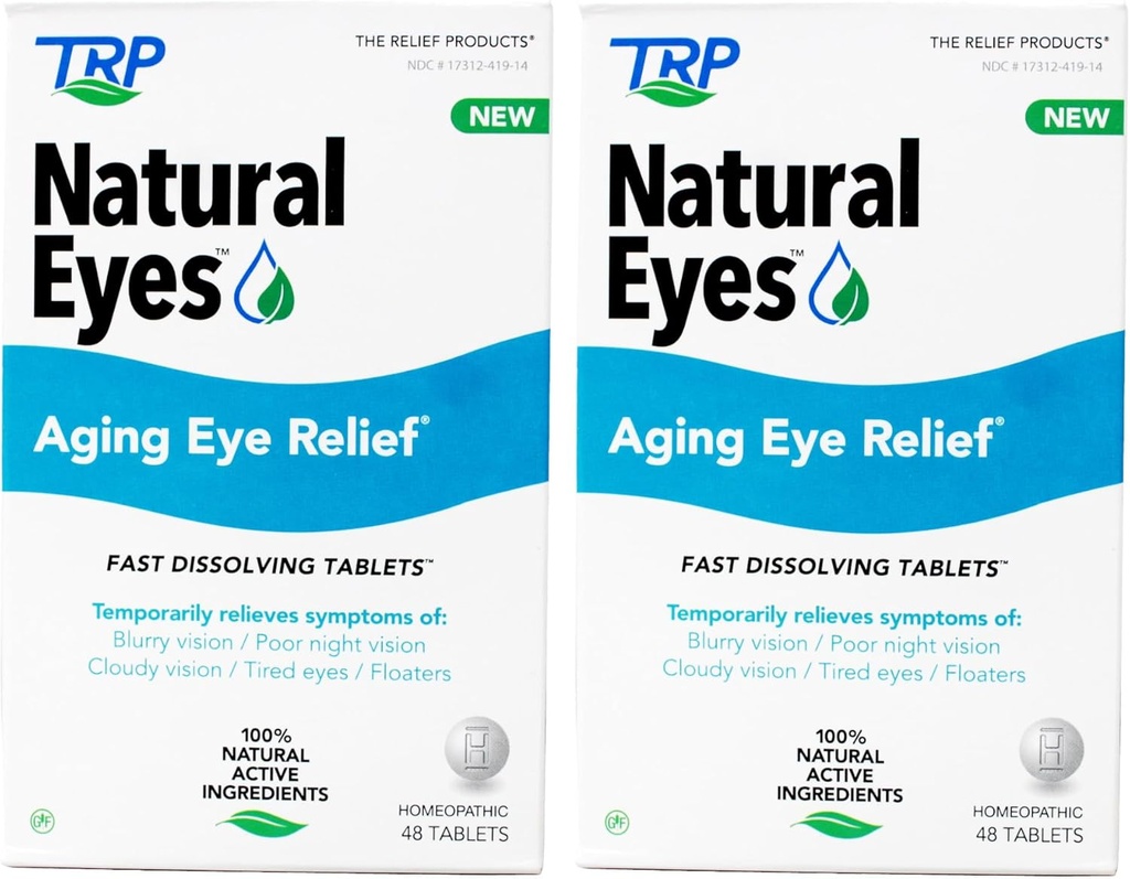 TRP Natural Eyes, Homeopathic Tablet, Gluten- Free, 48 ct (Paket 2)